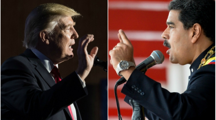 Presidente Donald Trump y Nicolás Maduro