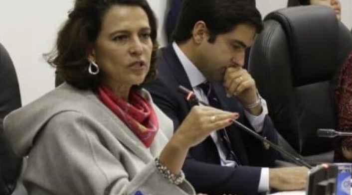 Ministra del Interior, Nancy Patricia Gutiérrez, en Comisión Primera de Cámara.