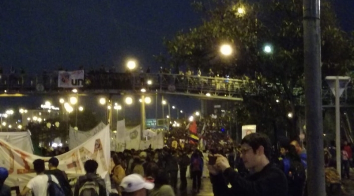 Así se registra el atasco monumental en Bogotá