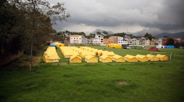 Así son los campamentos a los que se trasladarán los venezolanos que se encuentran en el terminal del Salitre