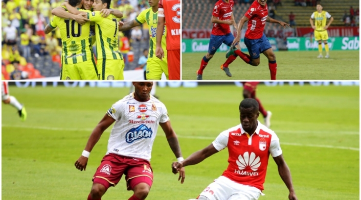 Santa fe, Tolima, Medellín y Bucaramanga