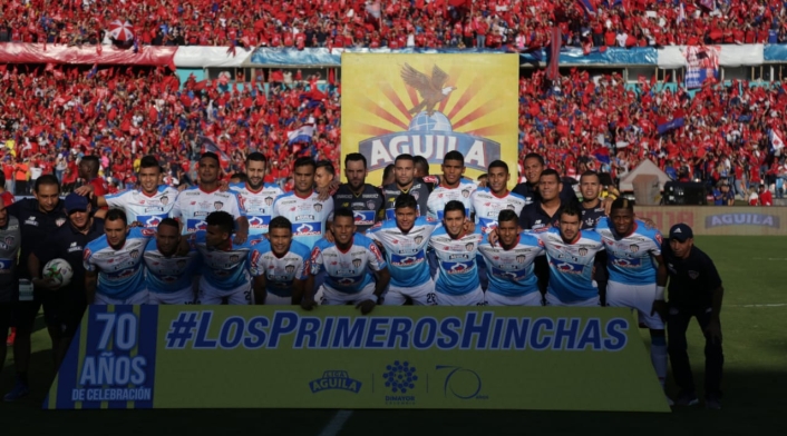 Formación del Junior antes de la finalísima ante el Independiente Medellín