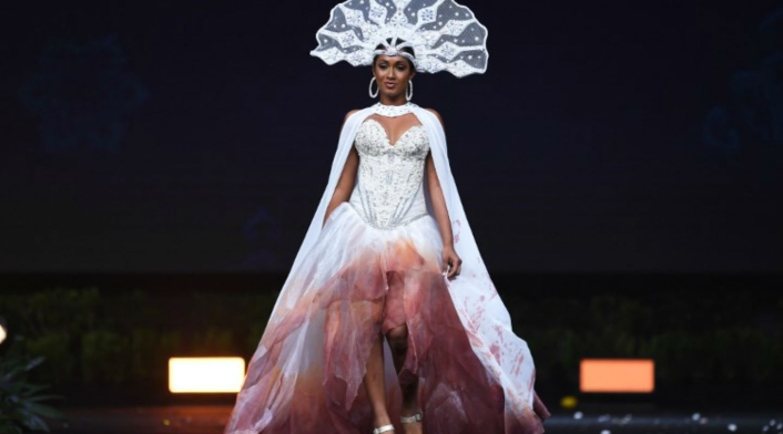 Traje típico de Angella Dalsou, Miss Saint Lucia