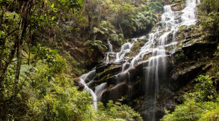 La Cascada de las Delicias está ubicada en los cerros orientales de Bogotá