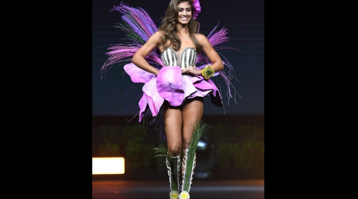 El diseño del traje de Valeria Morales, Miss Colombia 2018, es inspirado en la orquídea.