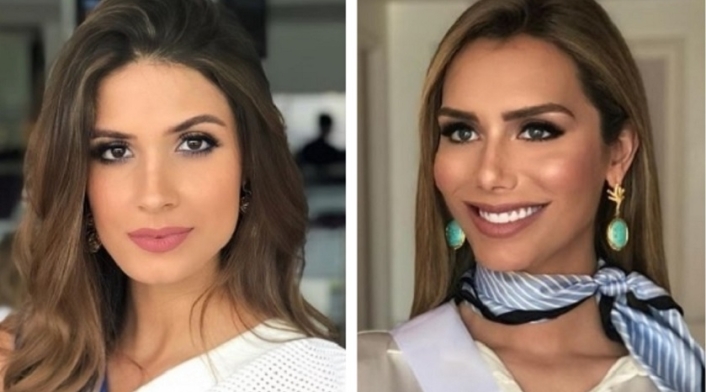 Gabriela Tafur (Señorita Colombia) y Ángela Ponce (Señorita España)