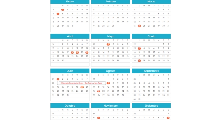 El calendario en Colombia de 2019 implica que habrá menos días festivos.
