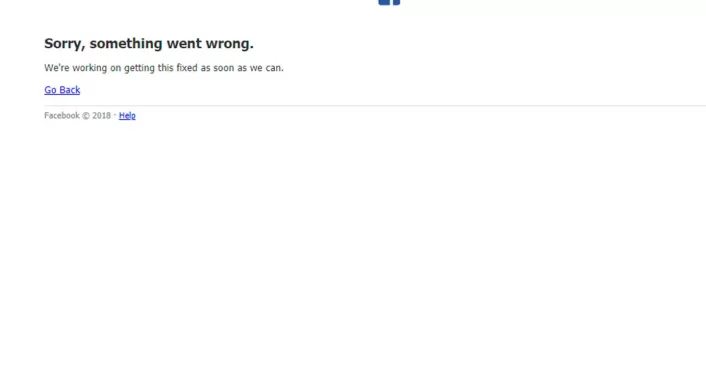 Reportan error en Facebook