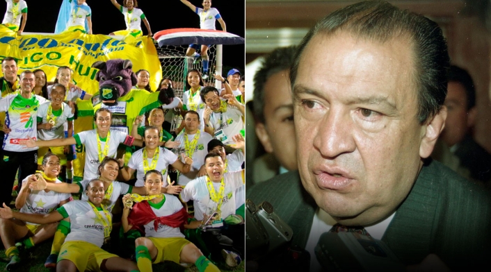 Gabriel Camargo, máximo directivo del Deportes Tolima, cuestionando la Liga Femenina