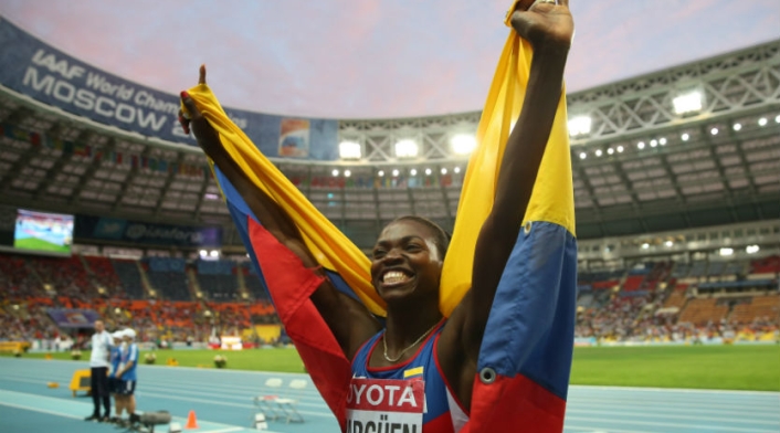 Caterine Ibargüen ganó el triple salto en el Mundial de Luzhniki