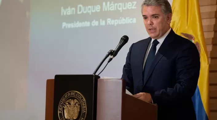 Iván Duque, presidente de la República, en Bogotá