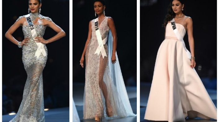 Miss Jamaica, Miss Kenya y Miss Japón en Miss Universo 2018