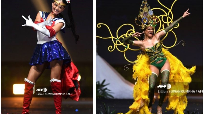 Trajes típicos de Miss Japón y Miss Jamaica