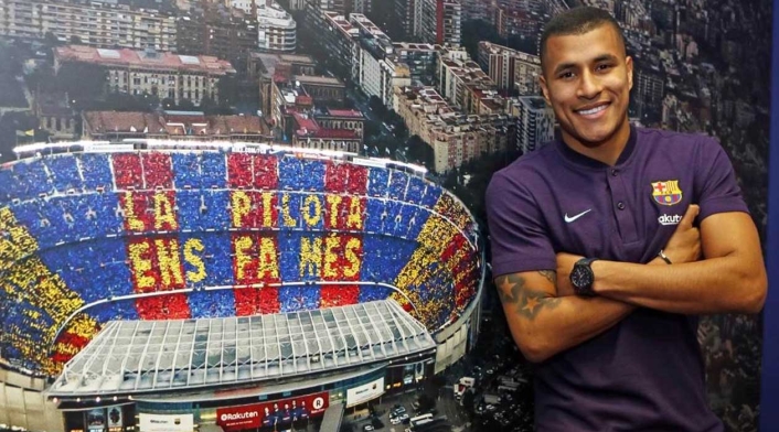 Jeison, antes de su presentación con el Barcelona