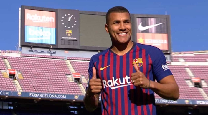 Murillo, feliz al ser presentado como jugador del Barcelona