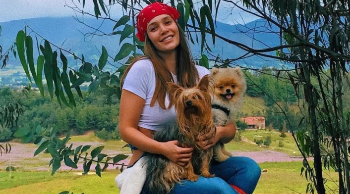 Lina Tejeiro y sus mascotas