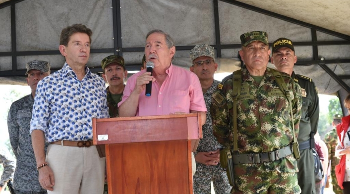 El ministro de Defensa, Guillermo Botero, en un evento público El ministro de Defensa, Guillermo Botero, en un evento público