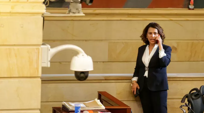 Nancy Patricia Gutiérrez, ministra del Interior, en el Congreso de la República, en Bogotá