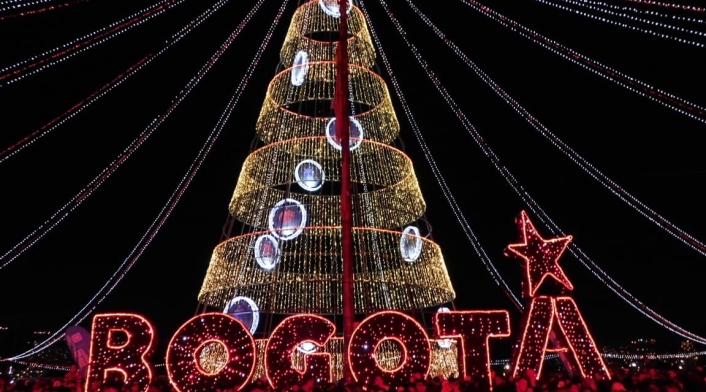 Alumbrado navideño en El Tunal