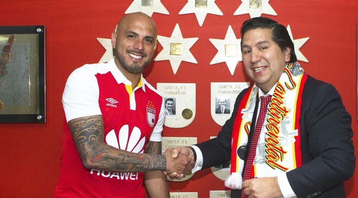 Ómar Pérez luego de ser anunciado su regreso a Independiente Santa Fe