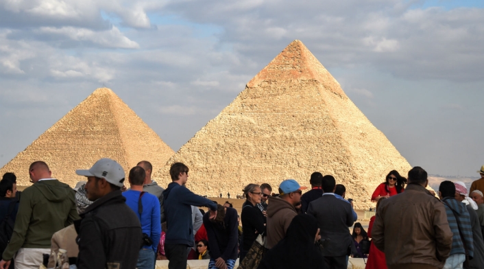 Las pirámides de Guiza, en Egipto
