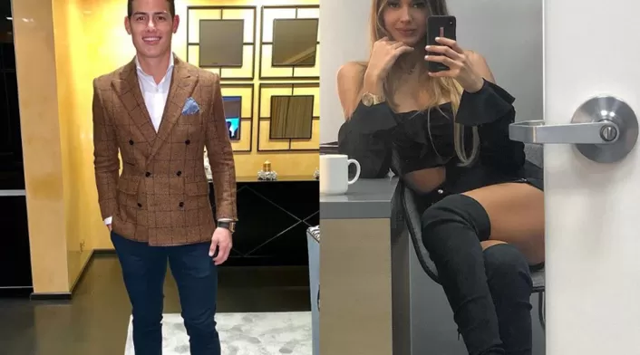 La modelo habría pasado Navidad junto a la familia del jugador de la Selección Colombia.