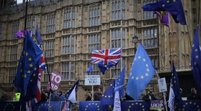 Protestas Parlamento Británico Brexit