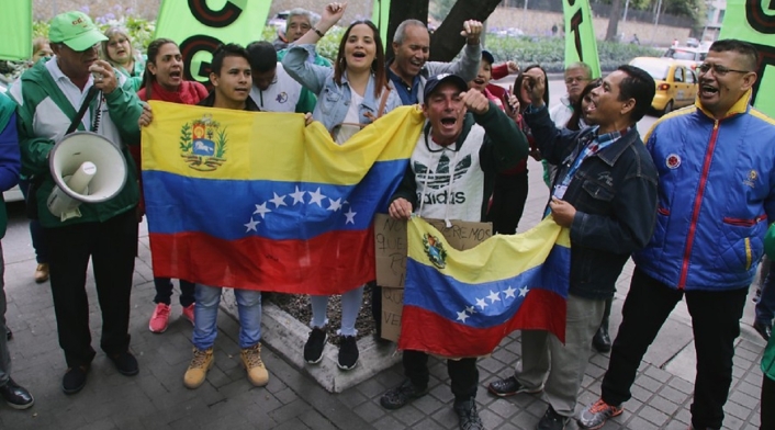 Plantón frente a Embajada de Venezuela Plantón frente a Embajada de Venezuela