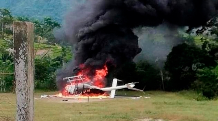 El helicóptero derribado en el Catatumbo