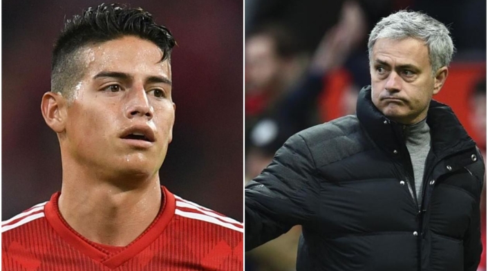 James Rodríguez y José Mourinho