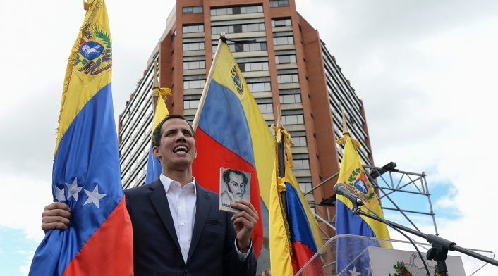 Juan Guaidó, autoproclamado presidente interino de Venezuela