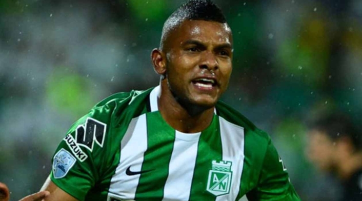 Miguel Ángel Borja en su época como delantero de Atlético Nacional