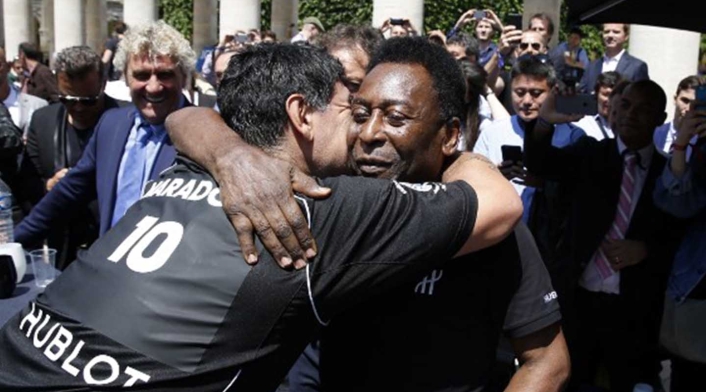 Diego Armando Maradona y Pelé Diego Armando Maradona y Pelé