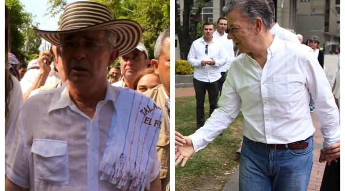 Álvaro Uribe y Juan Manuel Santos Álvaro Uribe y Juan Manuel Santos