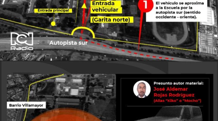 Infografía de atentado en Escuela General Santander Infografía de atentado en Escuela General Santander
