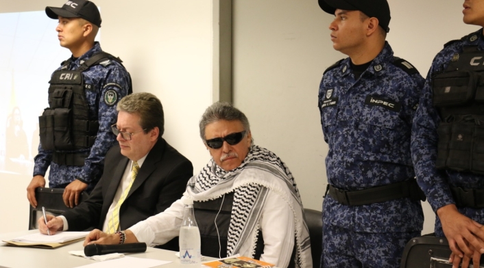 Audiencia de Jesús Santrich en La Picota