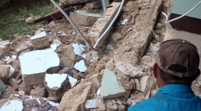 Daños en el corregimiento Bilbao, de Planadas (Tolima), tras sismo.