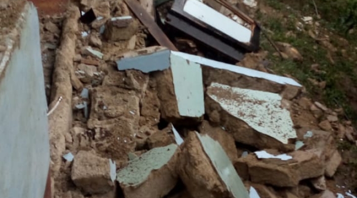 Daños en el corregimiento Bilbao, de Planadas (Tolima), tras sismo.