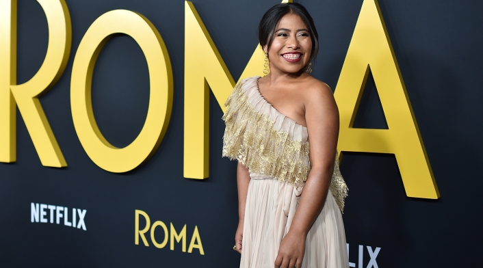 Yalitza Aparicio promocionando 'Roma' en Los Ángeles (California)