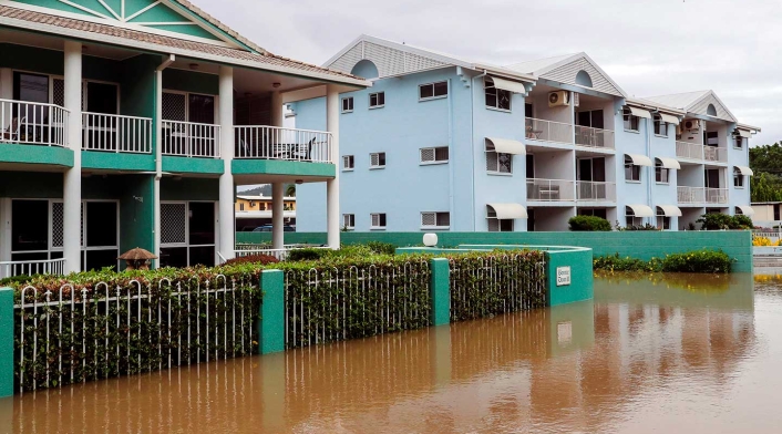 Viviendas afectadas por inundación en Australia