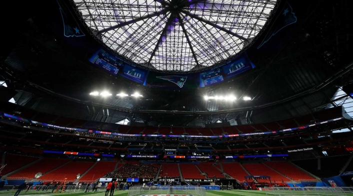 Adentro del Mercedes-Benz Stadium, sede del Super Bowl 2019