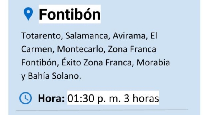 Cortes de agua en Bogotá miércoles 13 de febrero