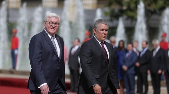 Frank-Walter Steinmeier junto a Iván Duque Frank-Walter Steinmeier junto a Iván Duque