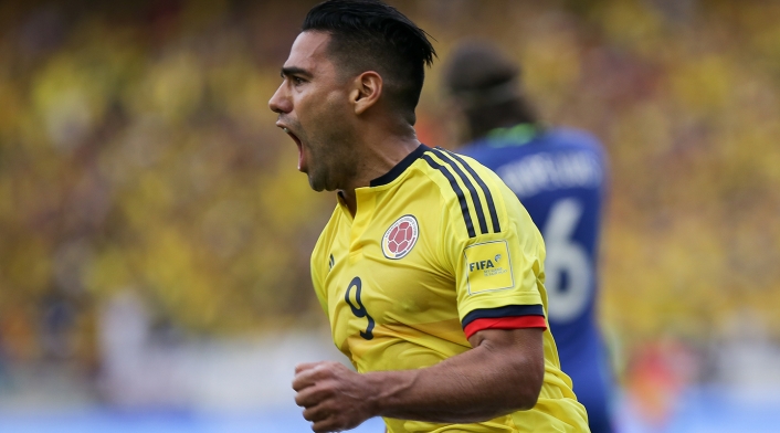 Radamel Falcao con la Selección Colombia, el 5 de septiembre de 2017 en Barranquilla Radamel Falcao con la Selección Colombia, el 5 de septiembre de 2017 en Barranquilla