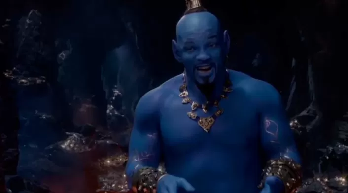 Will Smith como el genio de Aladdin