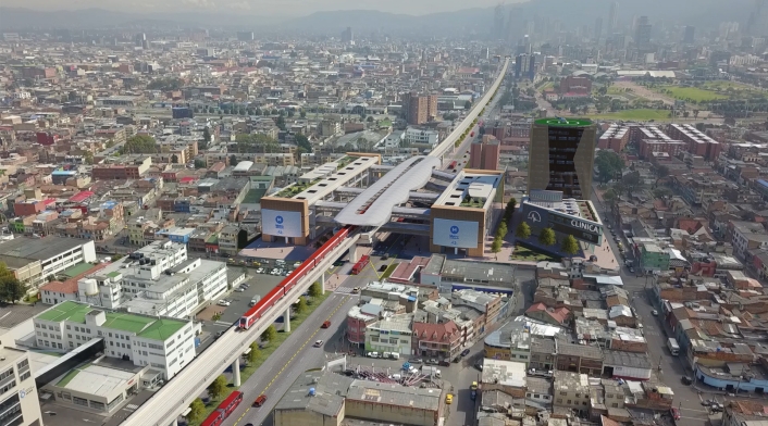 Render metro de Bogotá sector de Hospitales