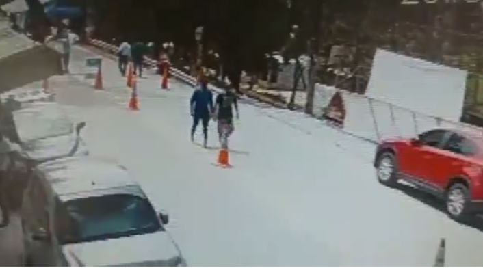 Momento del ataque a agentes de la Polfa, en Arauca