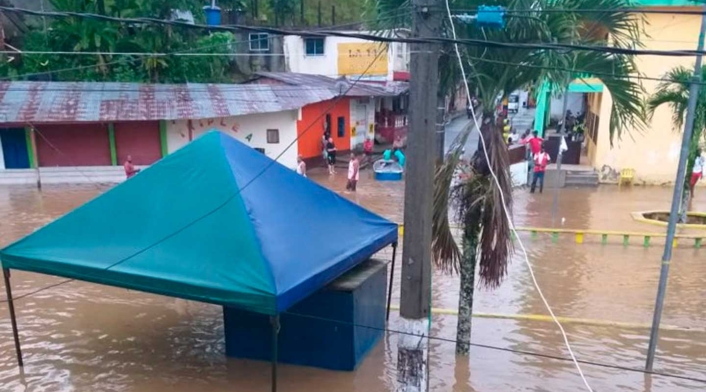 Fuertes lluvias crean una emergencia en Chocó Inundación en Chocó