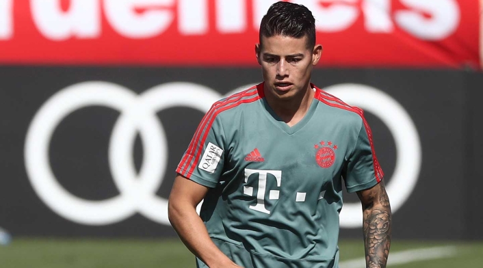 James Rodríguez en entrenamiento con el Bayern Múnich James Rodríguez en entrenamiento con el Bayern Múnich