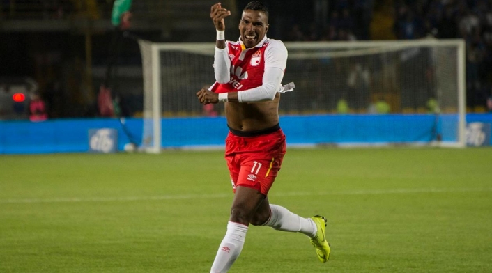 Johan Arango jugando con Independiente Santa Fe